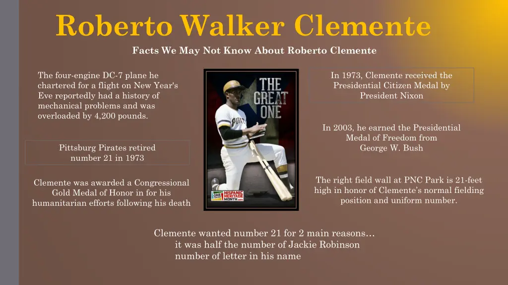 roberto walker clemente facts we may not know 1