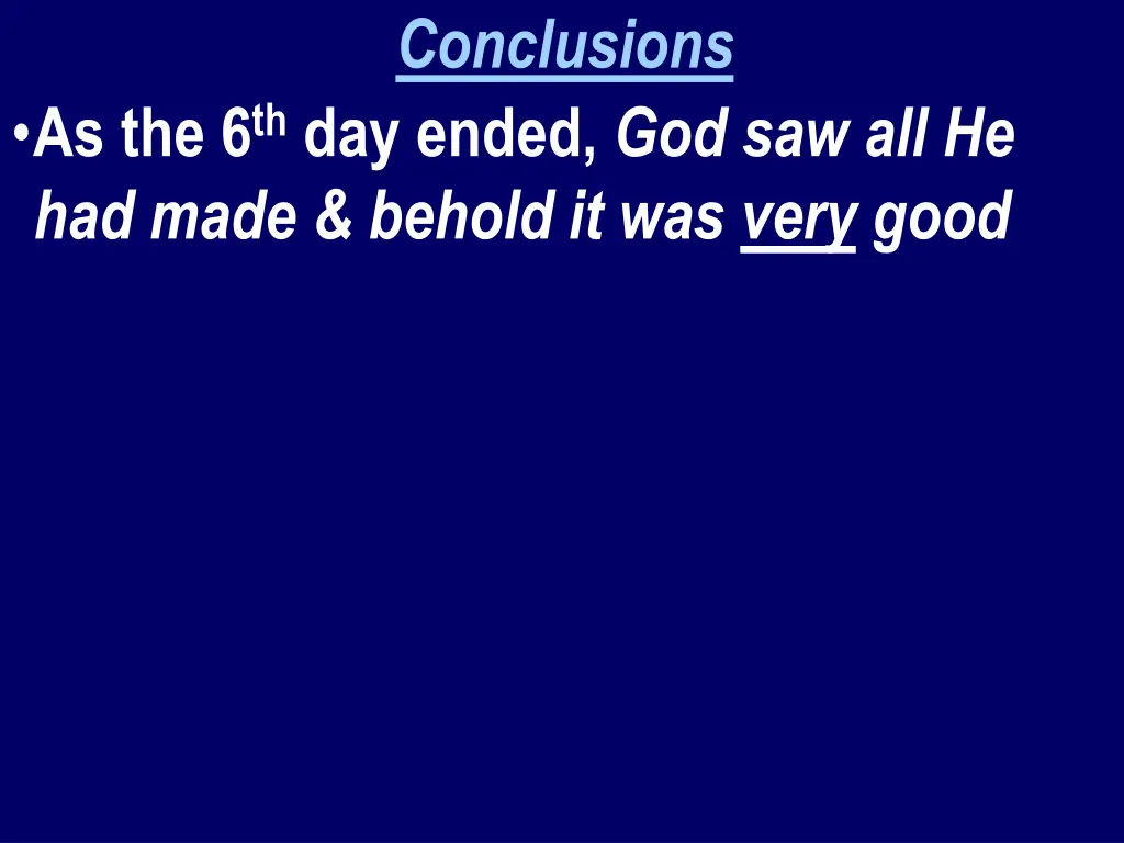 conclusions 1