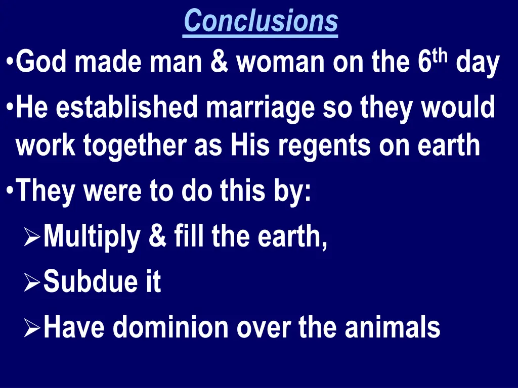 conclusions