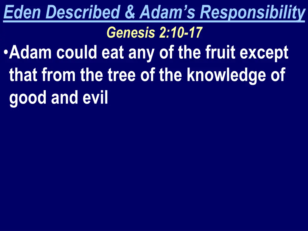 eden described adam s responsibility genesis 1