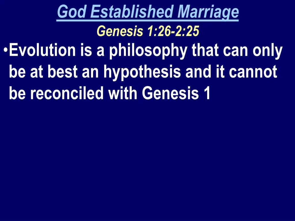 god established marriage genesis 2
