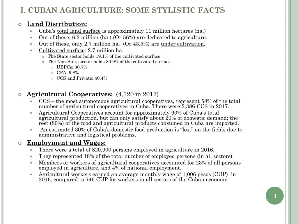 i cuban agriculture some stylistic facts