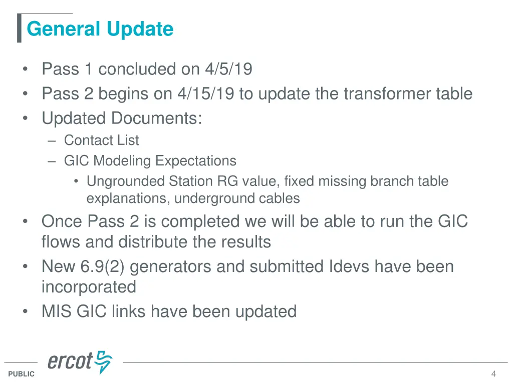 general update