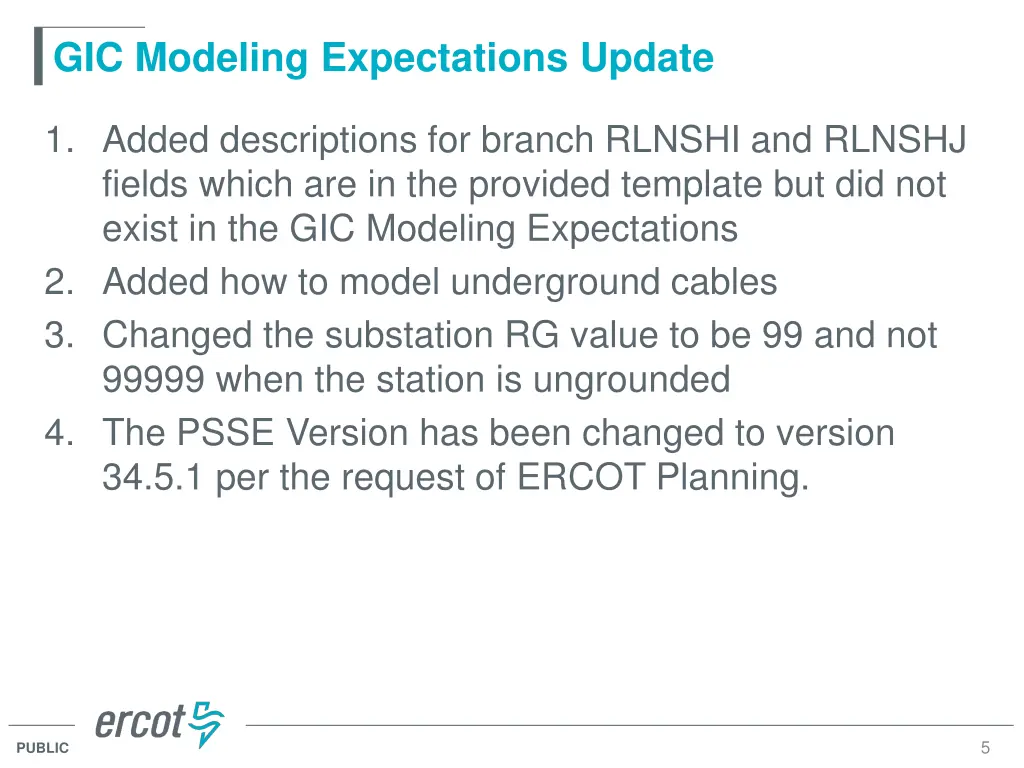 gic modeling expectations update