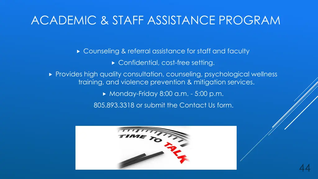 academic staff assistance program