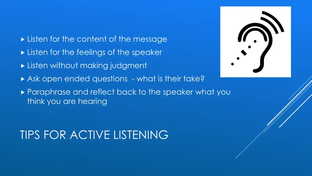 listen for the content of the message