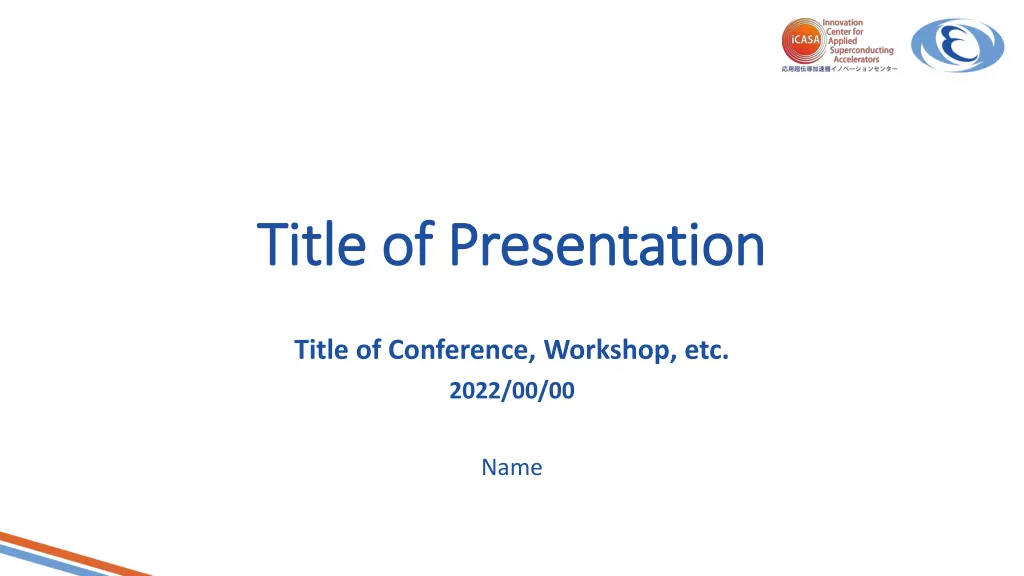 title of presentation title of presentation