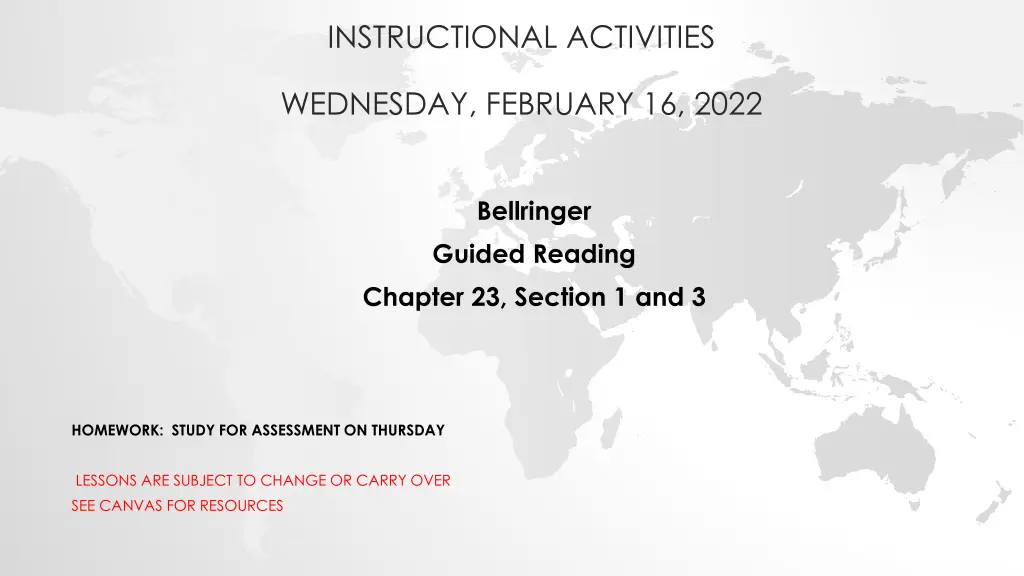 instructional activities