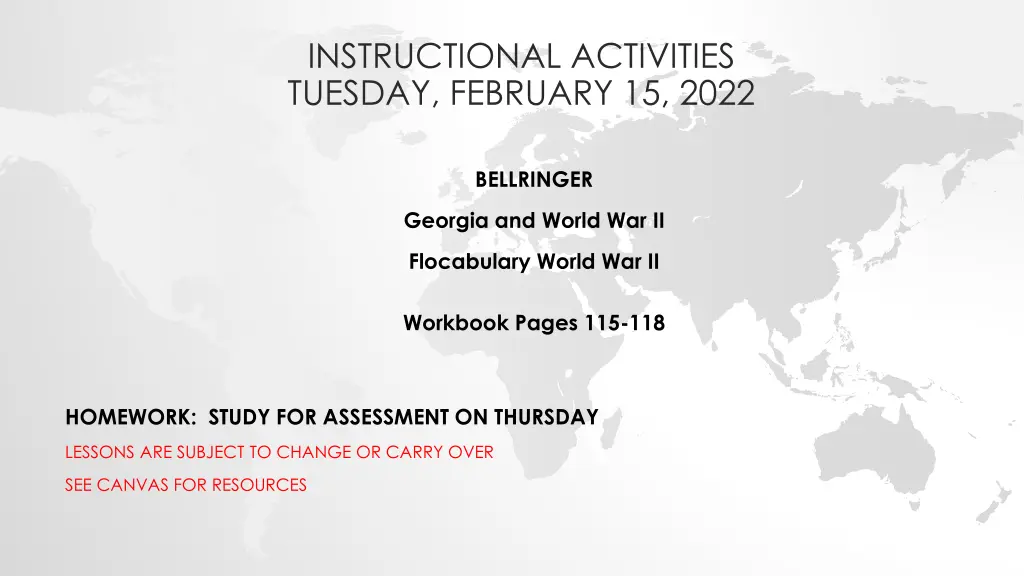 instructional activities tuesday february 15 2022