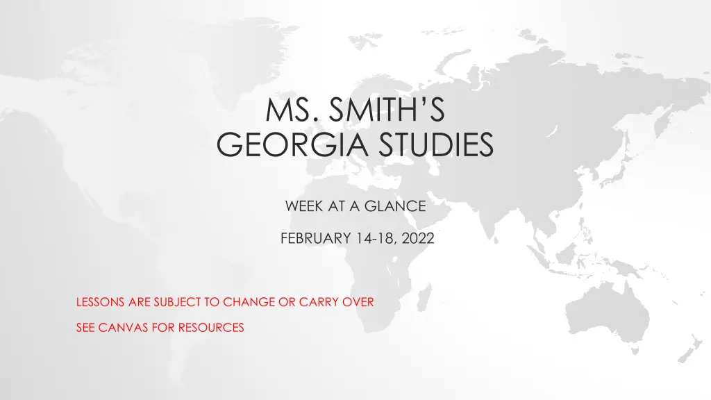 ms smith s georgia studies