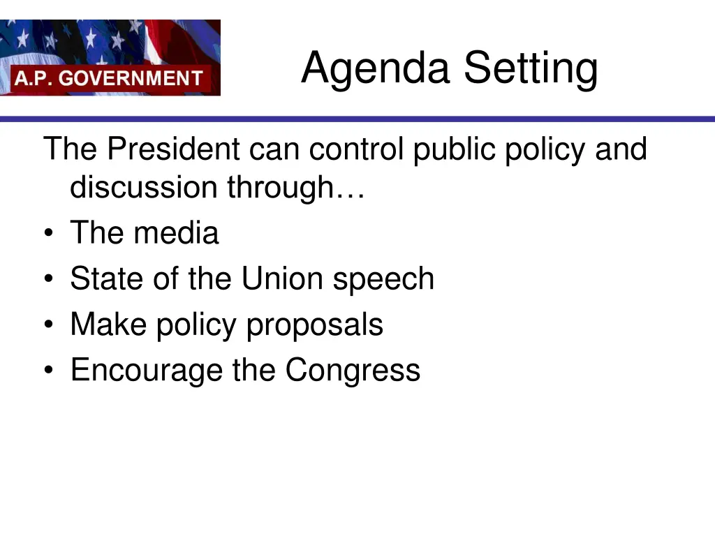 agenda setting
