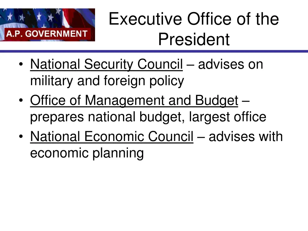 executive office of the president