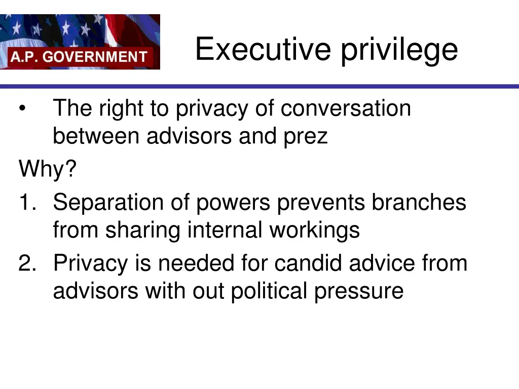 executive privilege