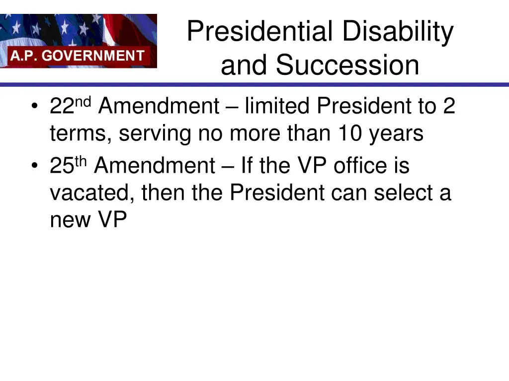 presidential disability and succession