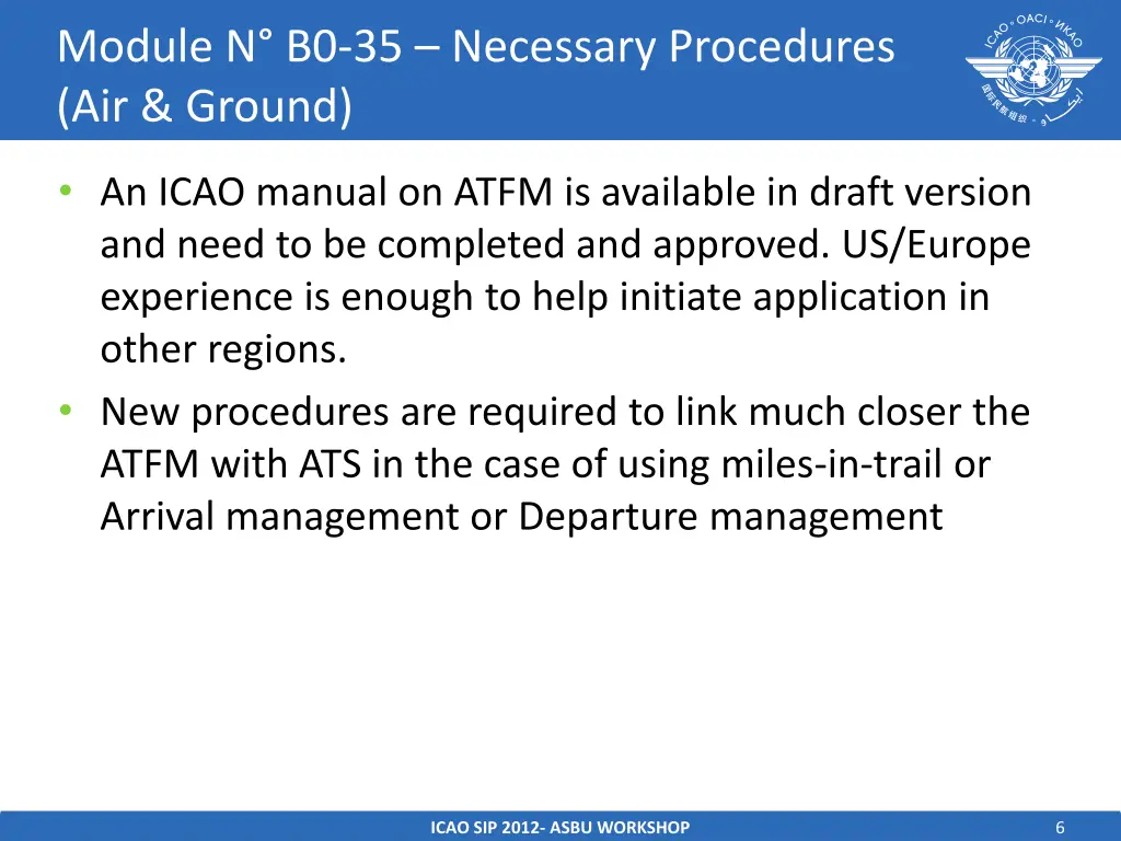 module n b0 35 necessary procedures air ground