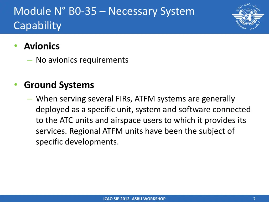 module n b0 35 necessary system capability