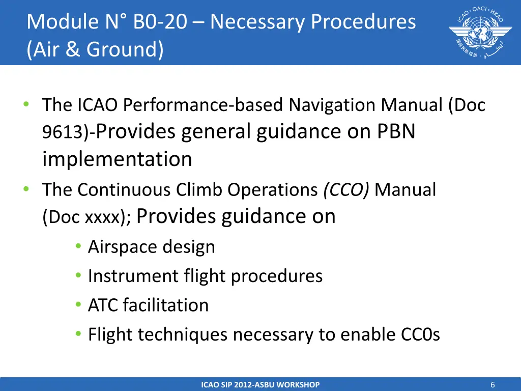 module n b0 20 necessary procedures air ground