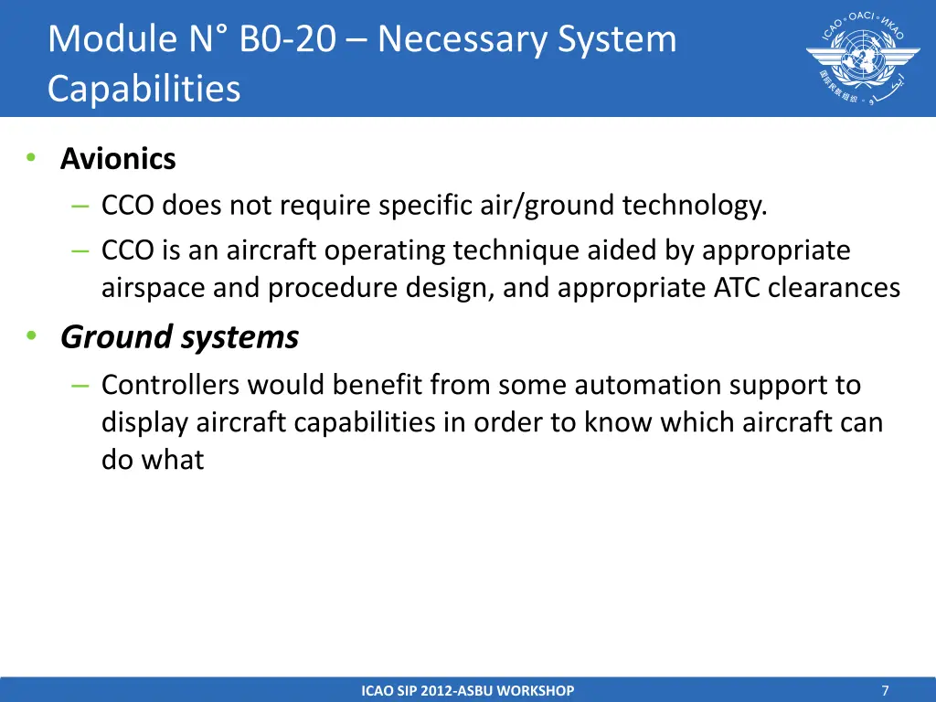 module n b0 20 necessary system capabilities