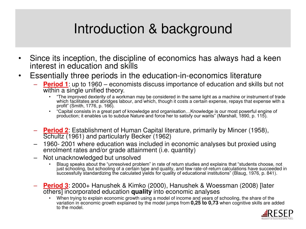 introduction background