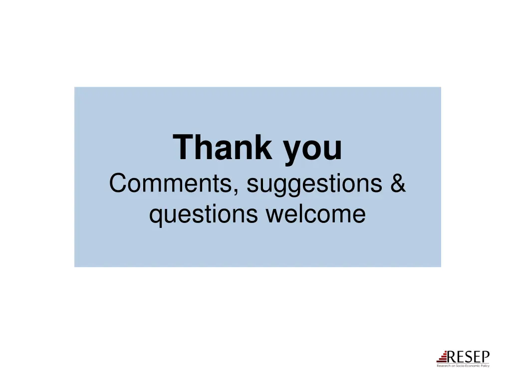 thank you comments suggestions questions welcome