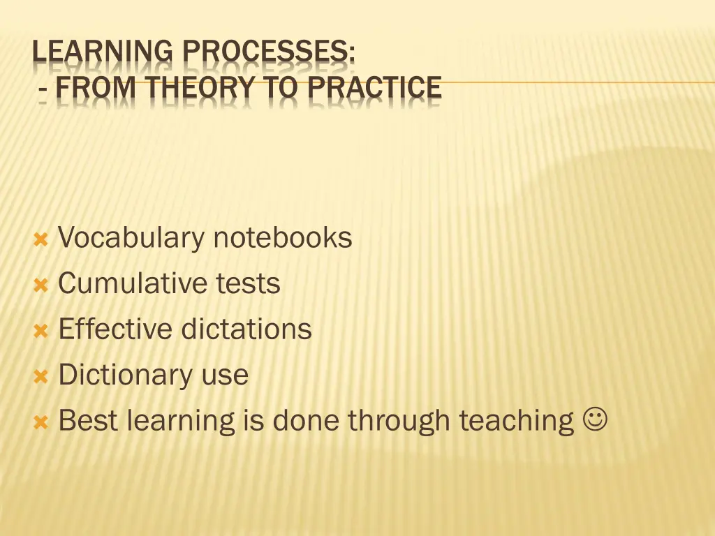learning processes from theory to practice