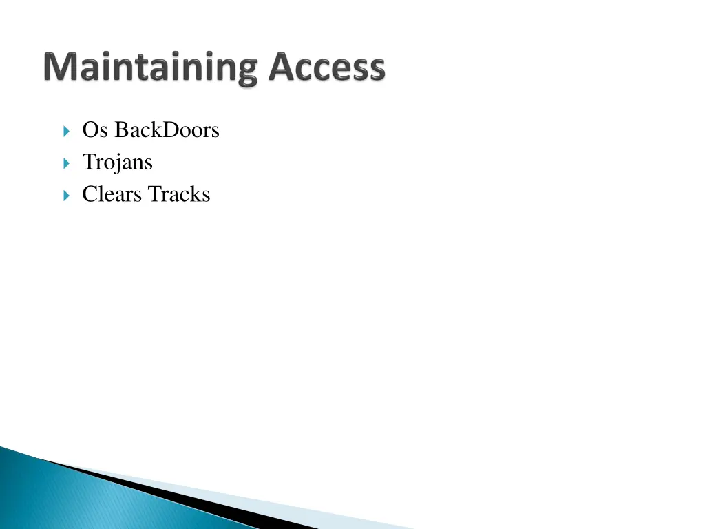 os backdoors trojans clears tracks