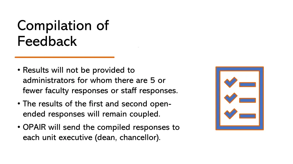 compilation of feedback