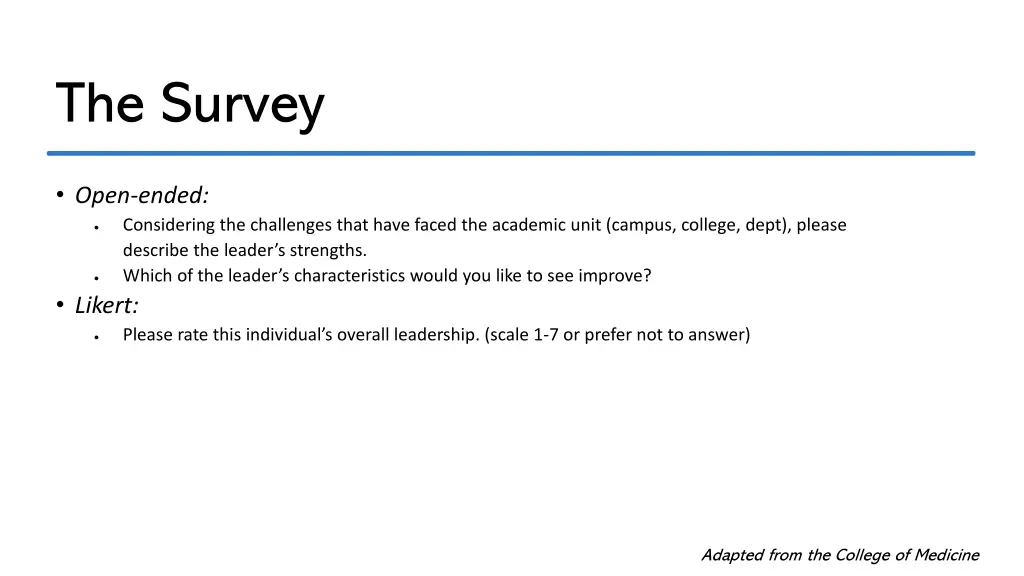 the survey