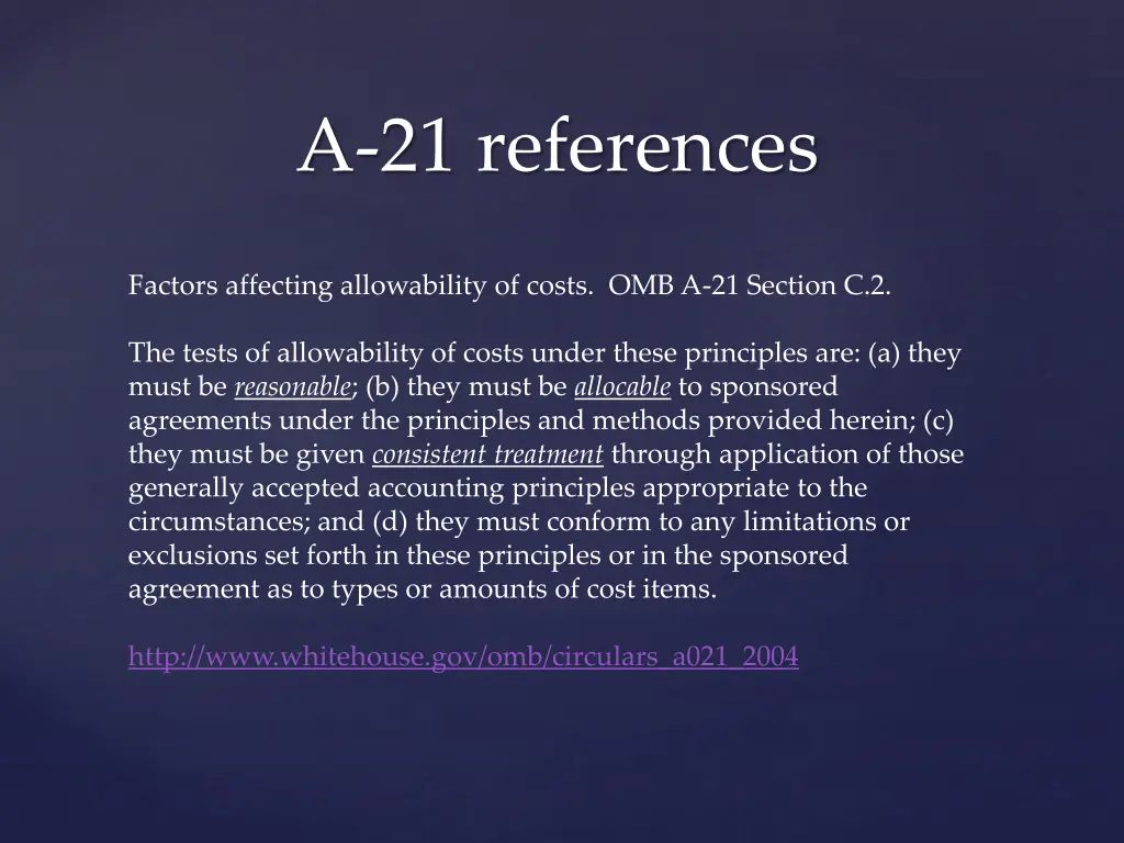 a 21 references