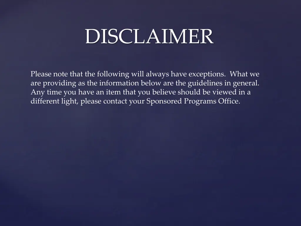 disclaimer