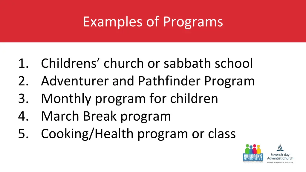 examples of programs