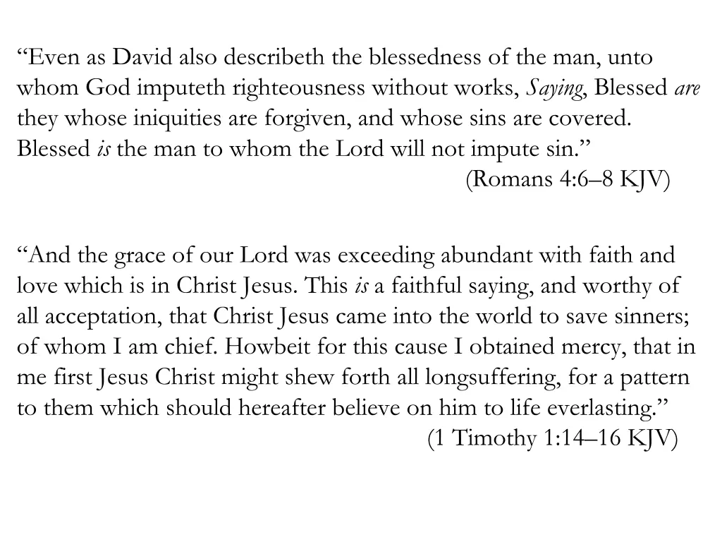 even as david also describeth the blessedness