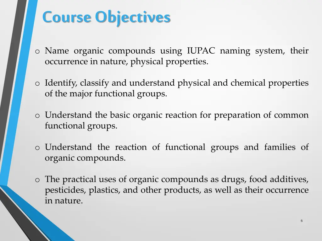 course objectives