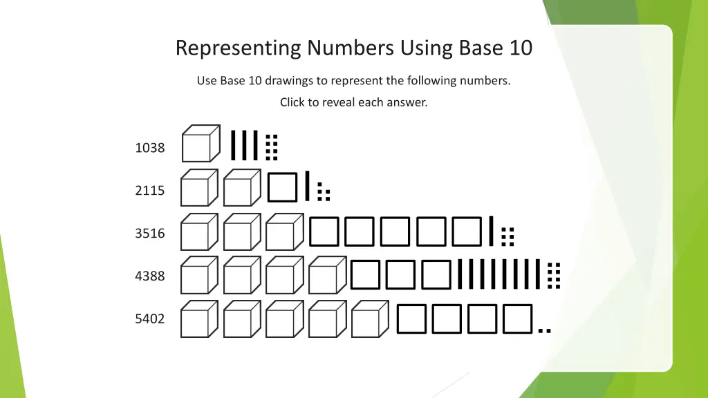 representing numbers using base 10 1