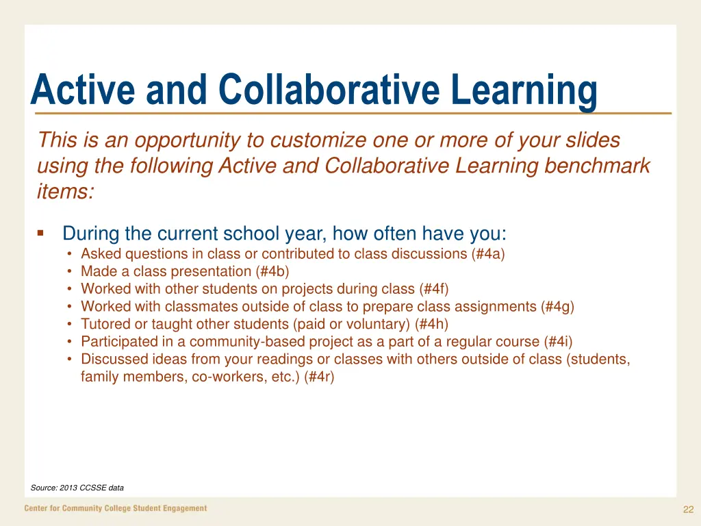 active and collaborative learning