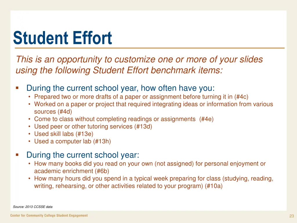 student effort
