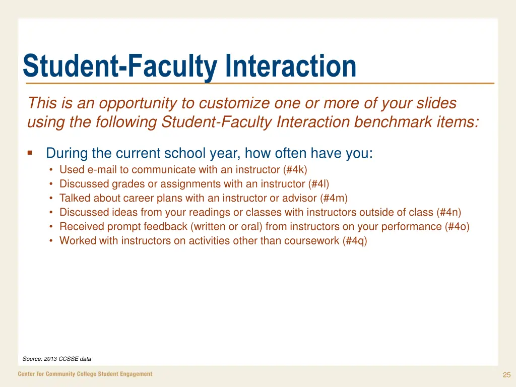 student faculty interaction