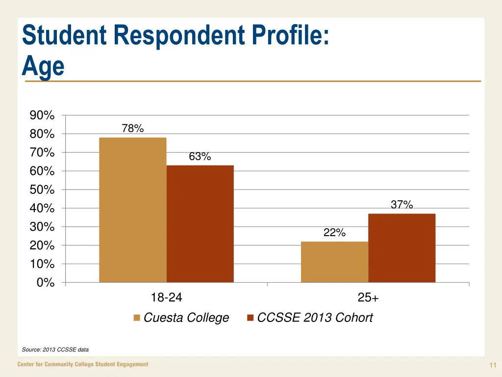 student respondent profile age
