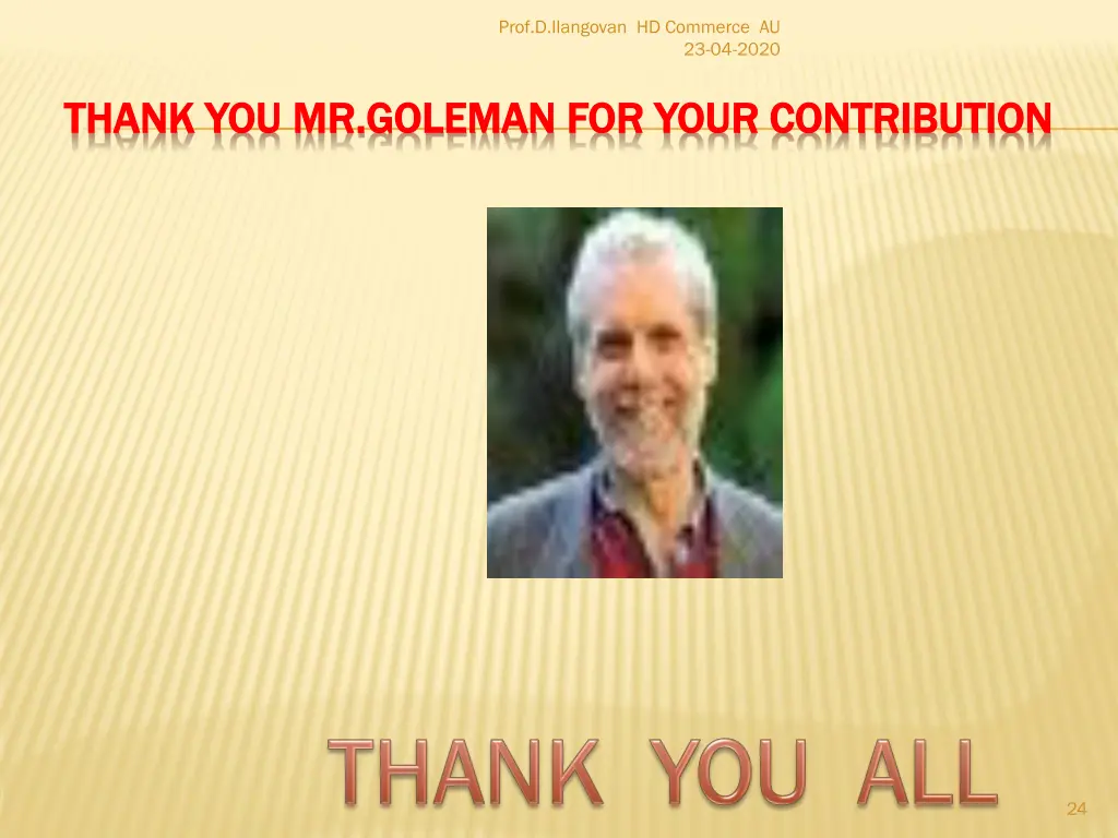 prof d ilangovan hd commerce au 23 04 2020 22