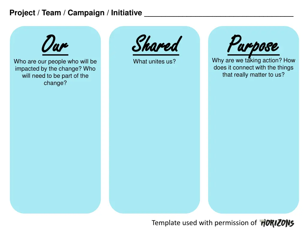 project team campaign initiative