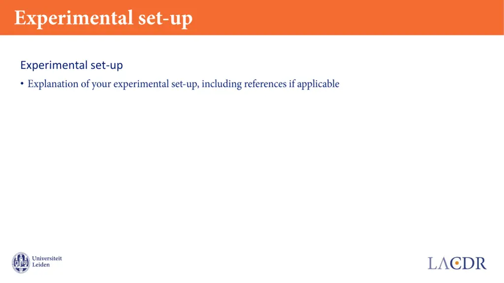 experimental set up