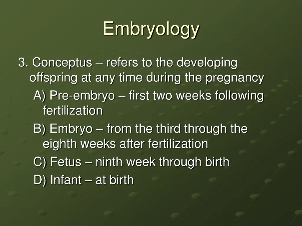 embryology 1