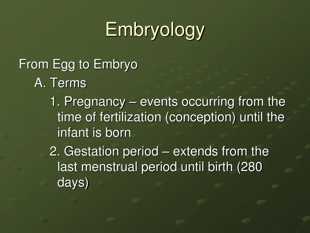 embryology