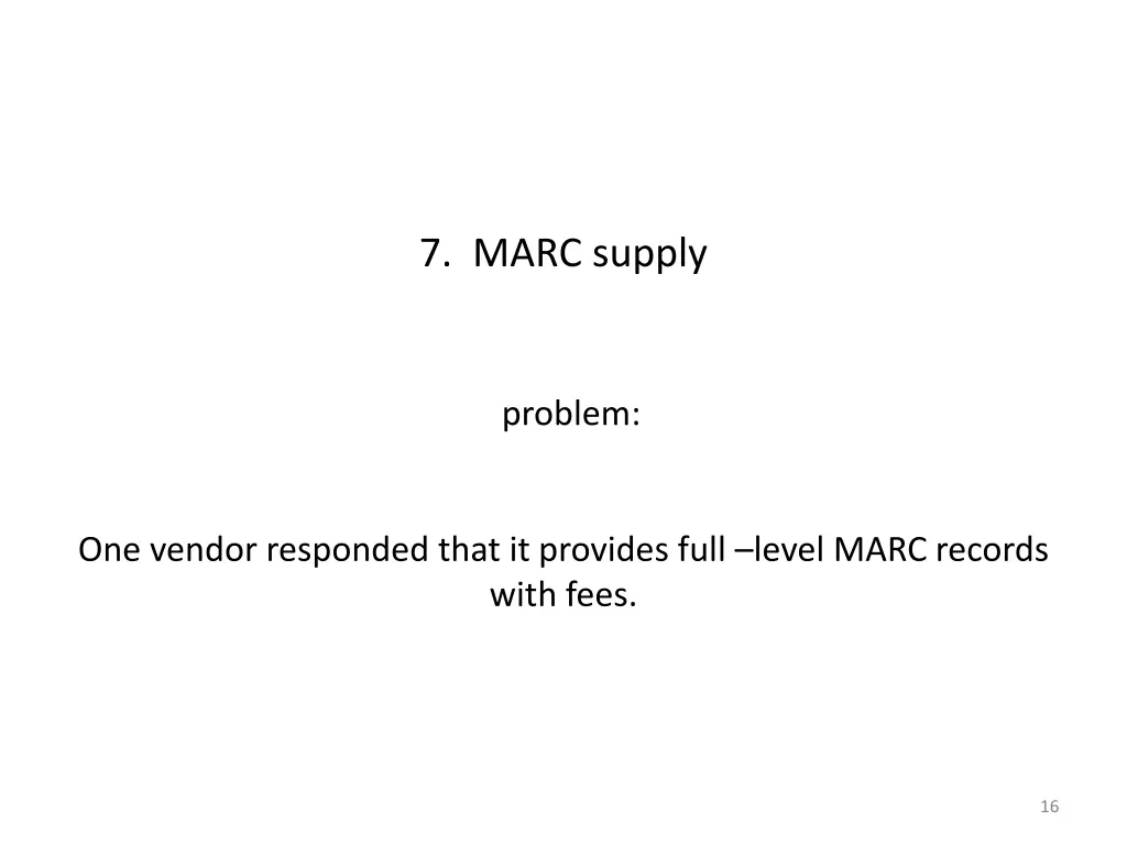 7 marc supply