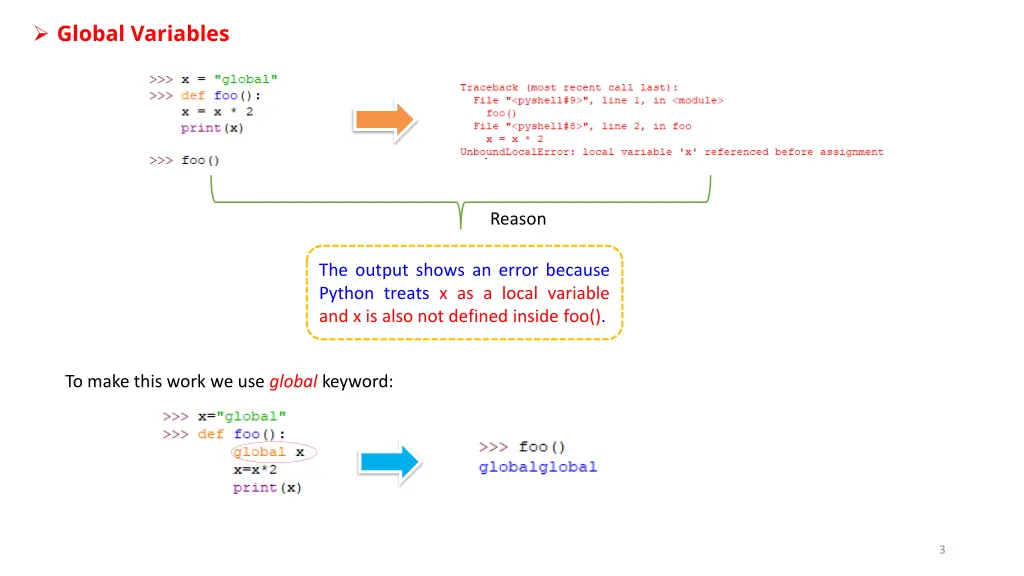 global variables