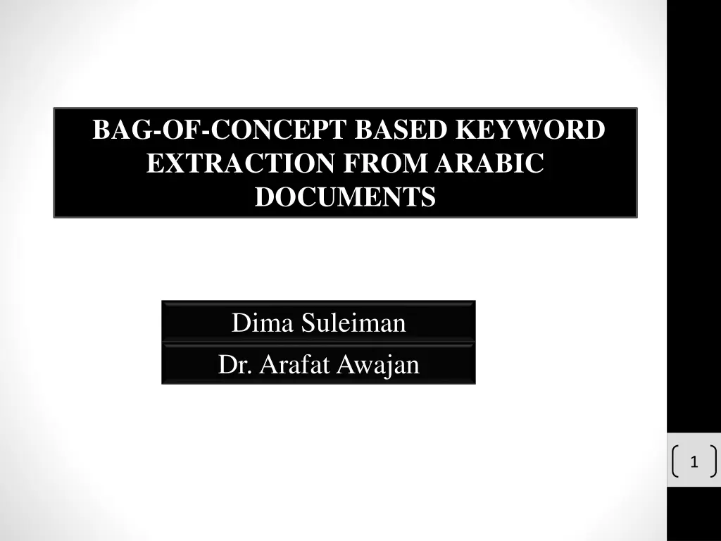 bag of concept based keyword extraction from