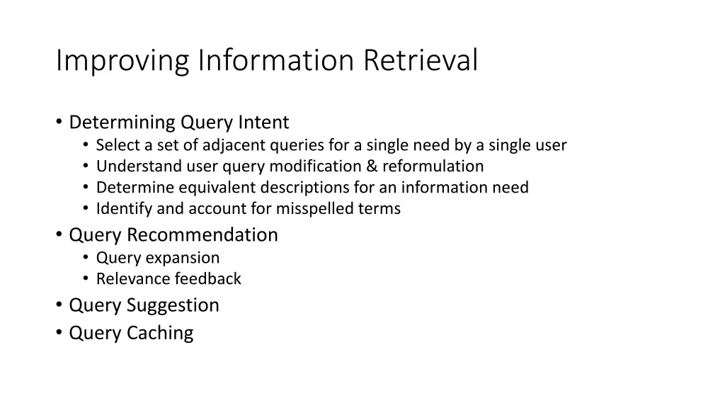 improving information retrieval