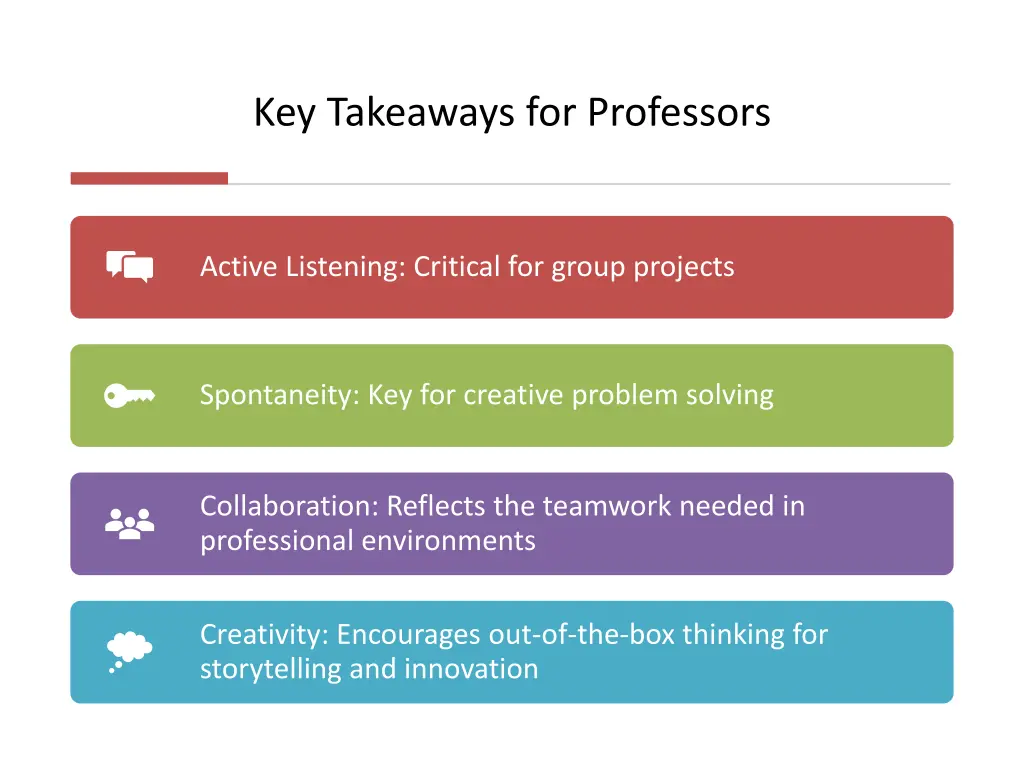 key takeaways for professors