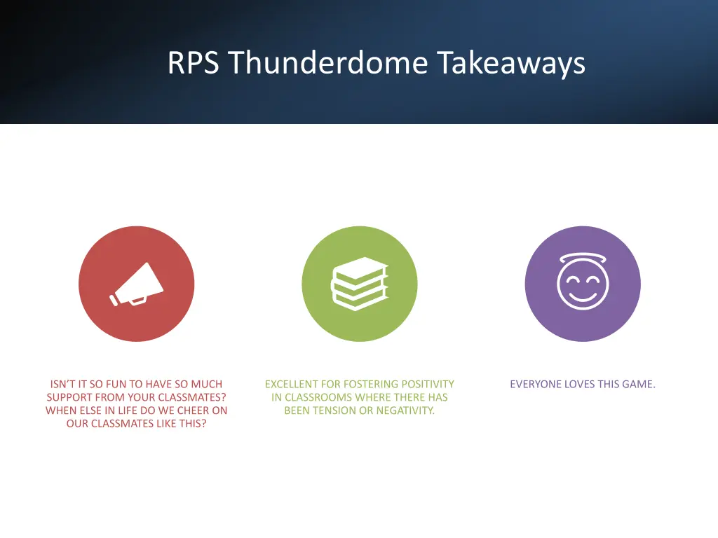 rps thunderdome takeaways