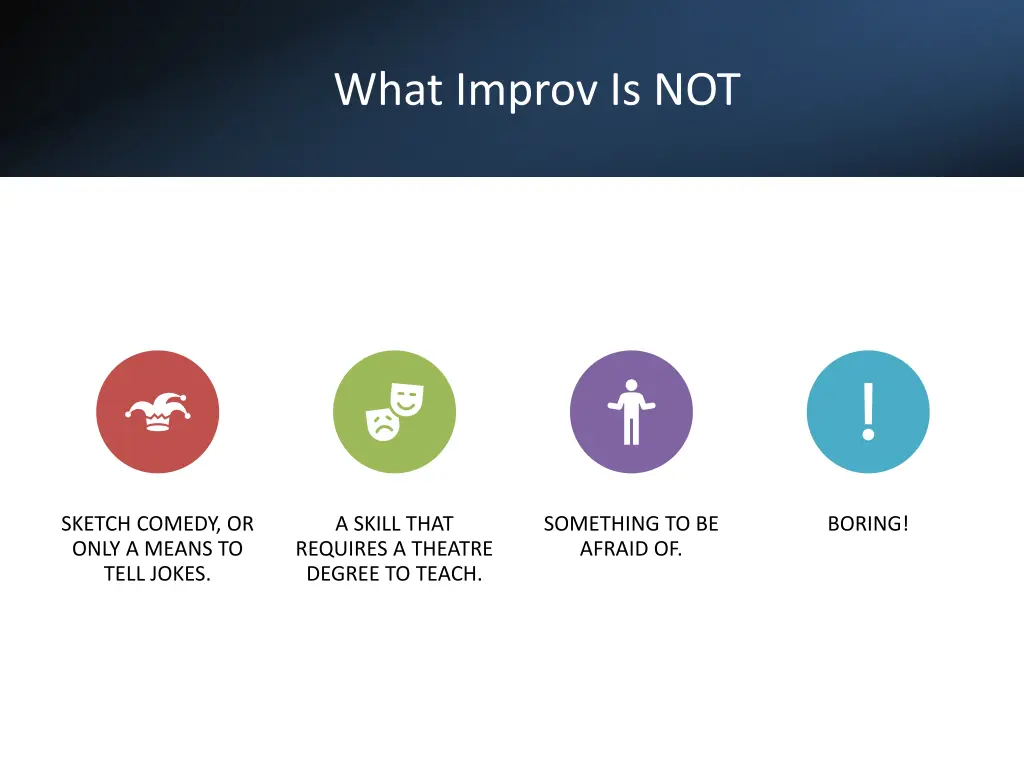 what improv is not